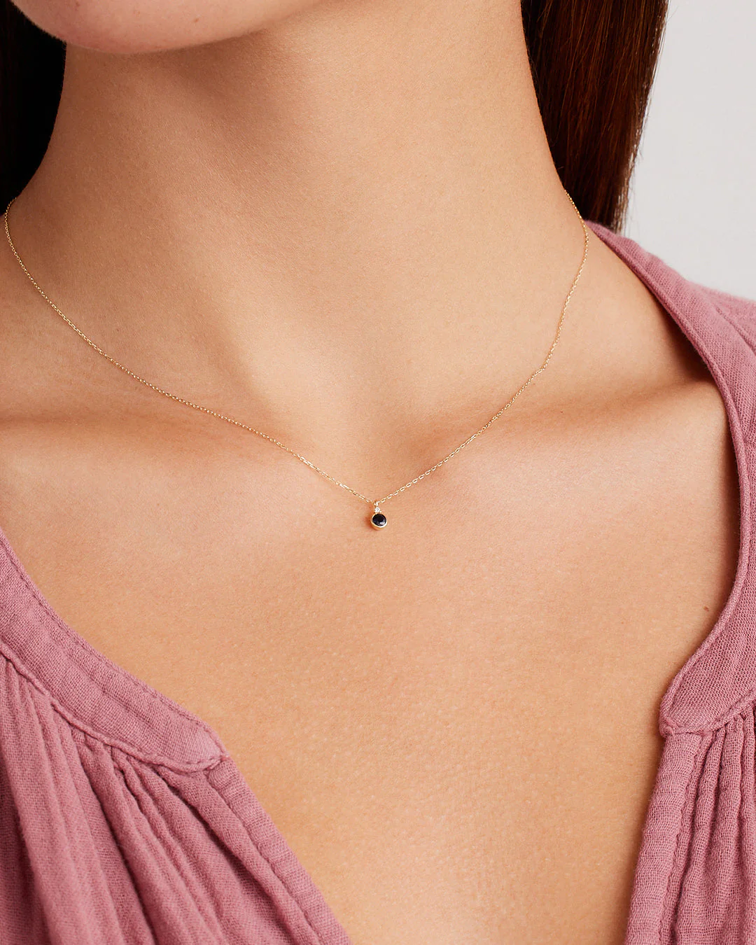 14k Gold Birthstone Necklace - Image 13