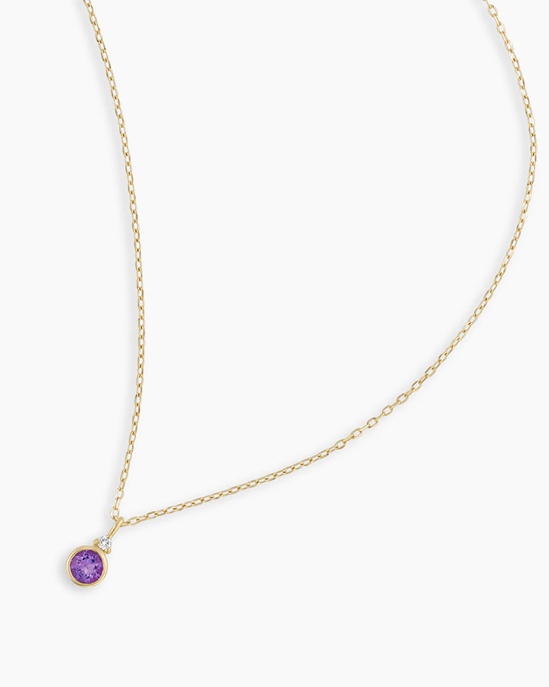 14k Gold Birthstone Necklace - Image 3