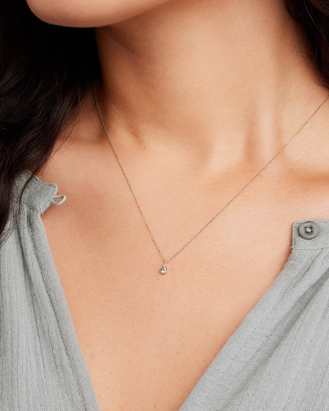 14k Gold Birthstone Necklace - Image 32