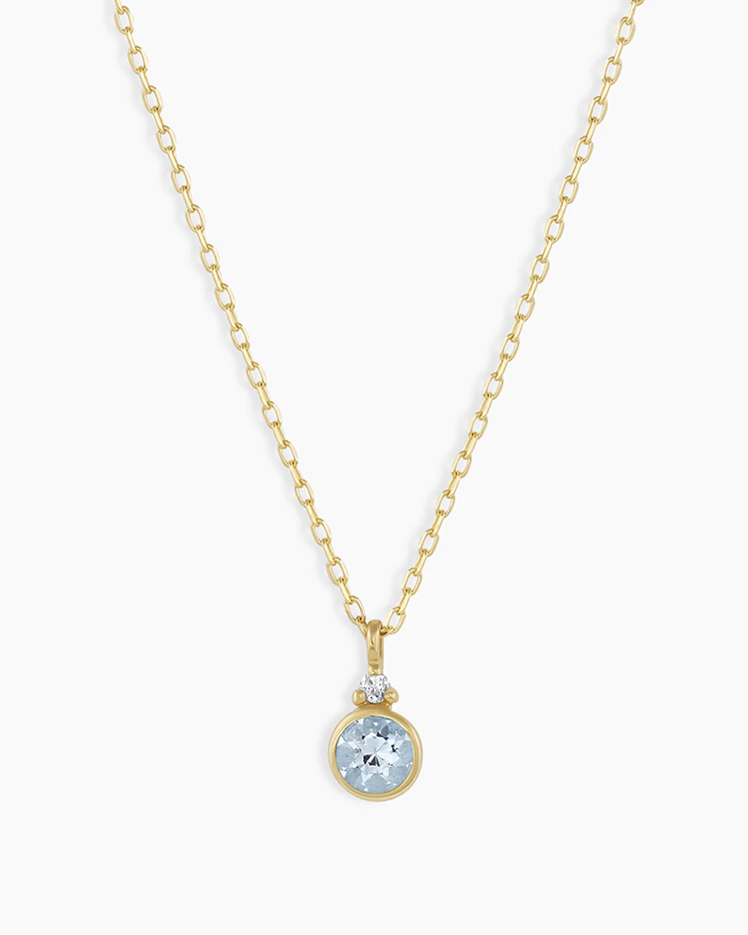 14k Gold Birthstone Necklace - Image 4