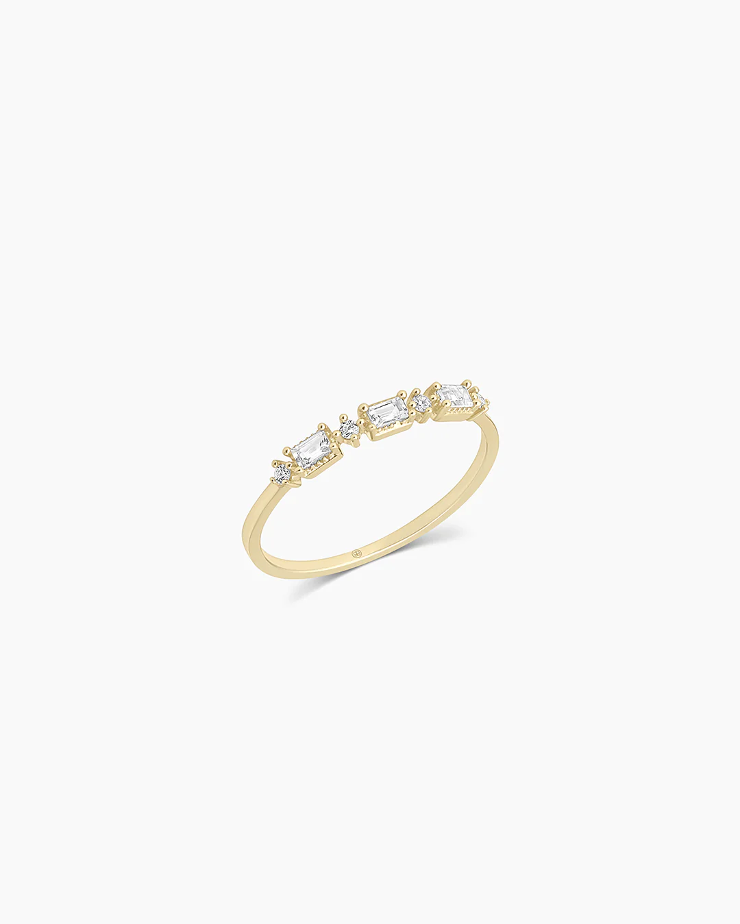 Baguette White Topaz and Diamond Ring - Image 4
