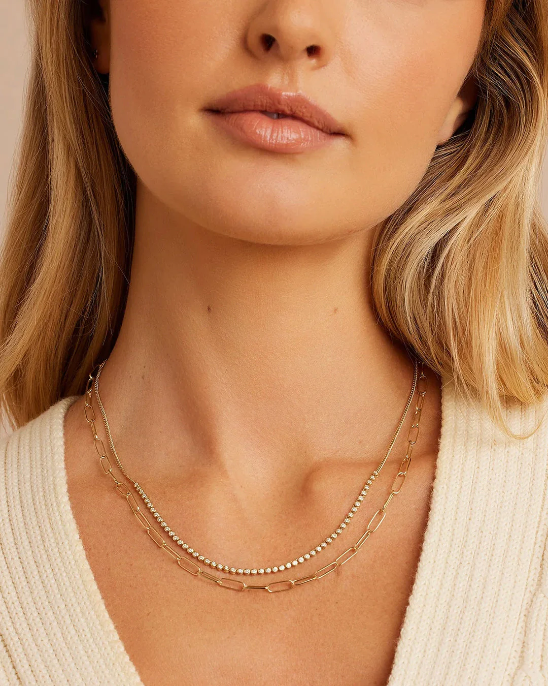 Classic Diamond Row Necklace - Image 3