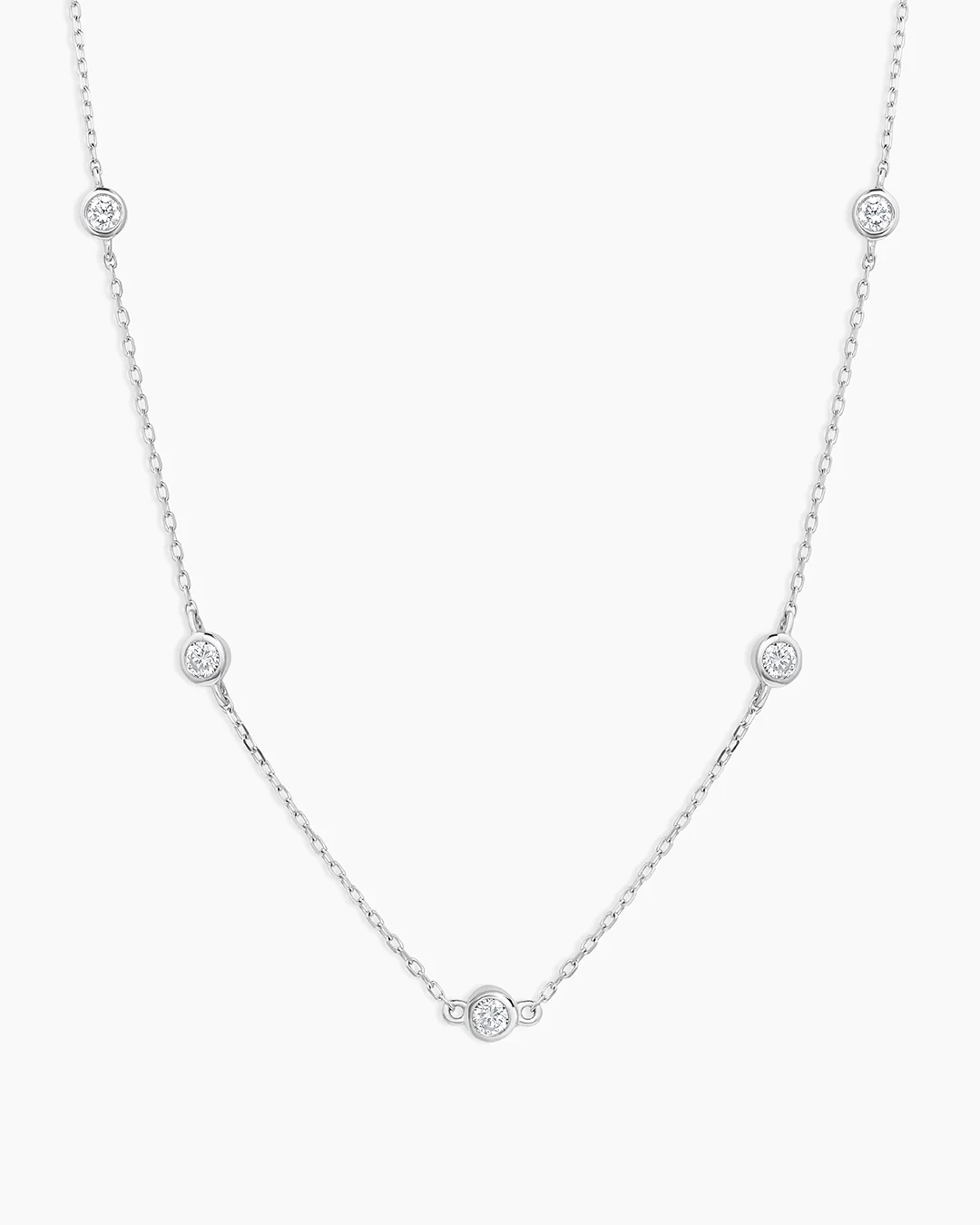 Classic Five Diamond Necklace - Image 4