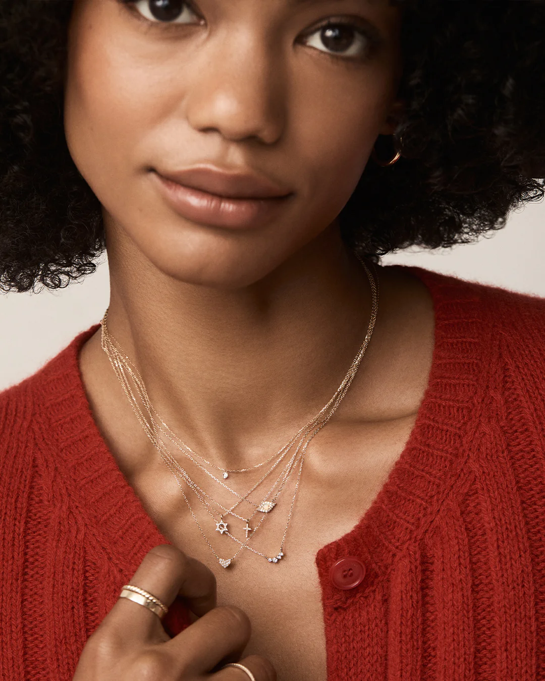 Diamond Cluster Necklace - Image 3