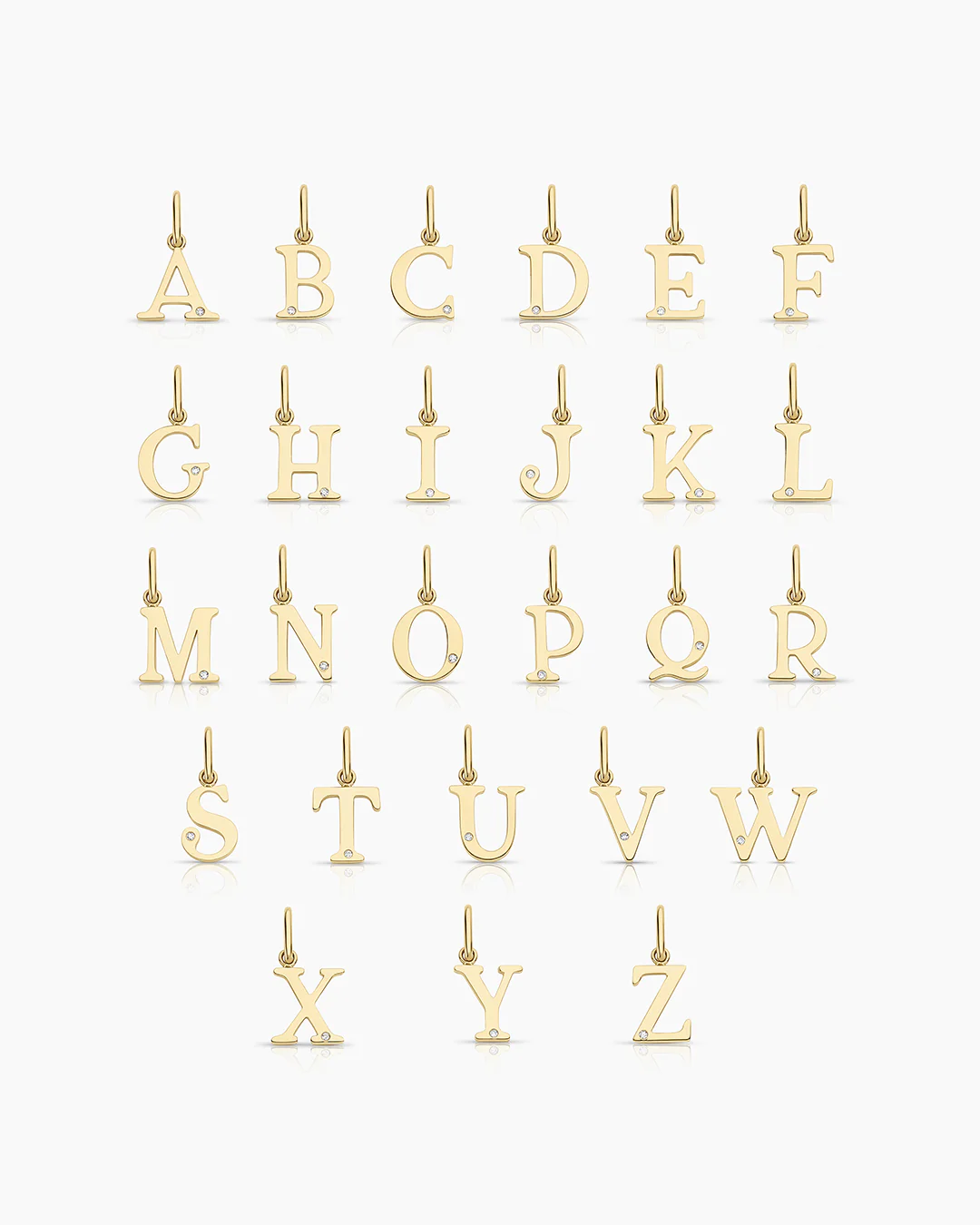 Diamond Vintage Alphabet Charm - Image 106