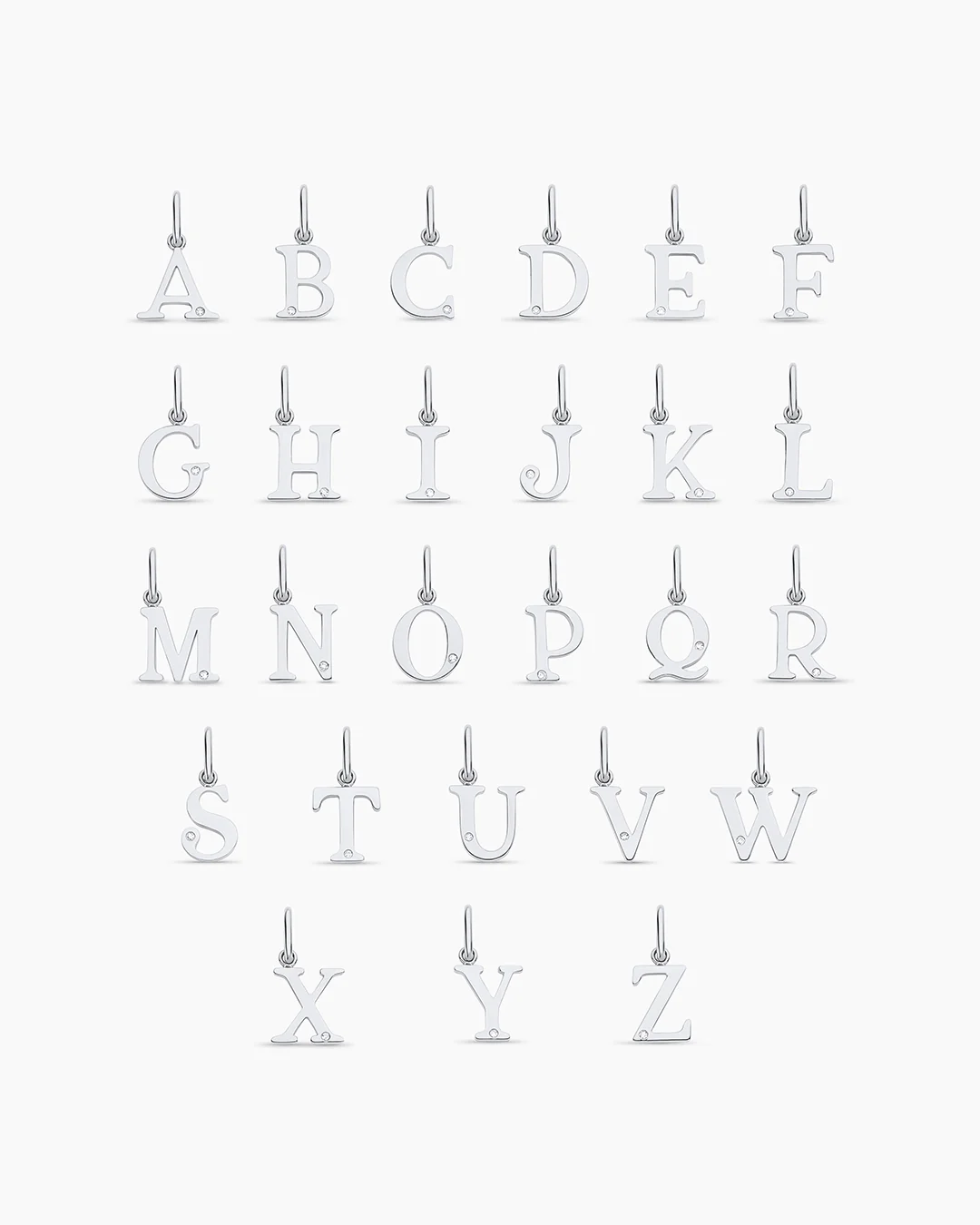 Diamond Vintage Alphabet Charm - Image 186