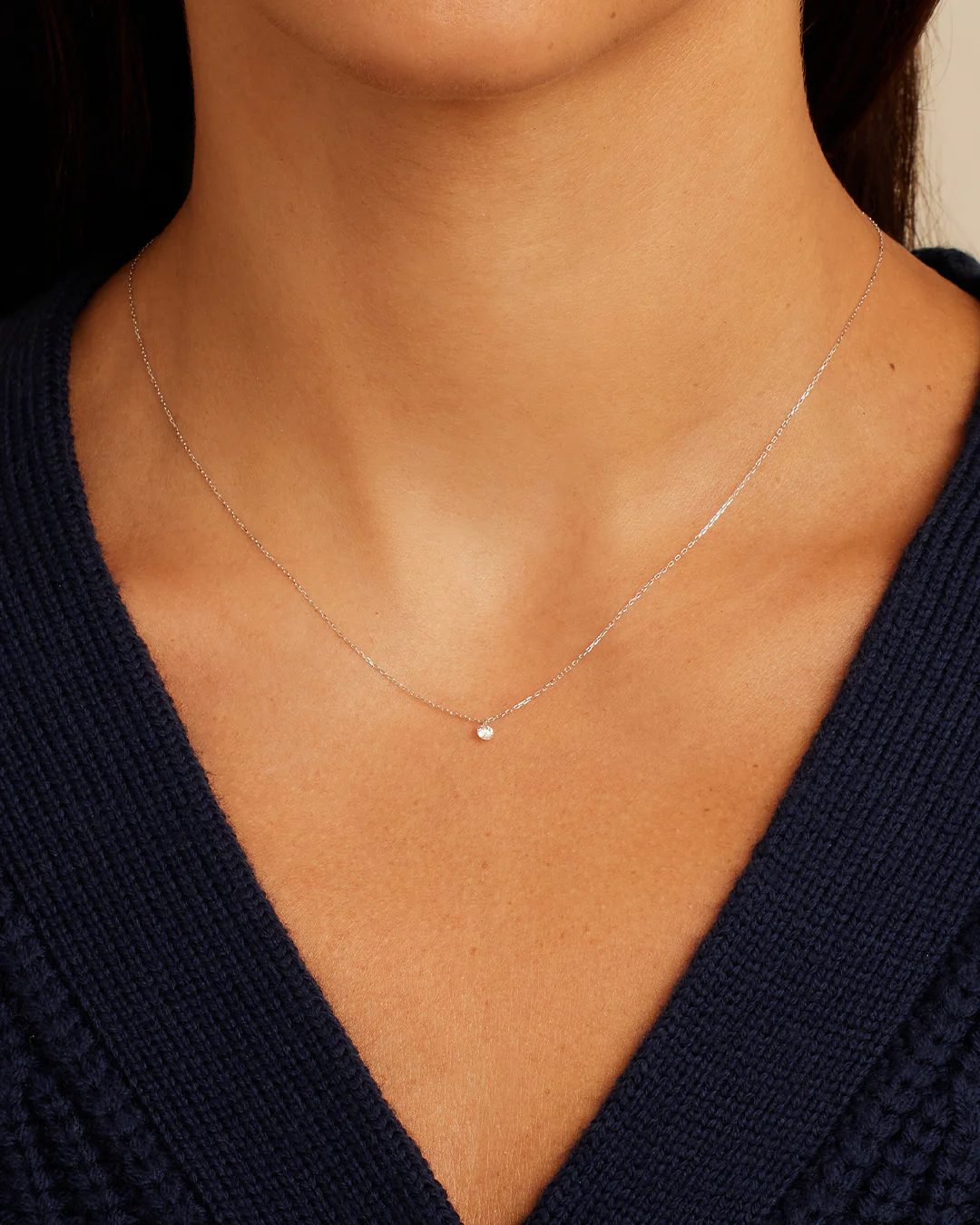 Floating Diamond Necklace - Image 6