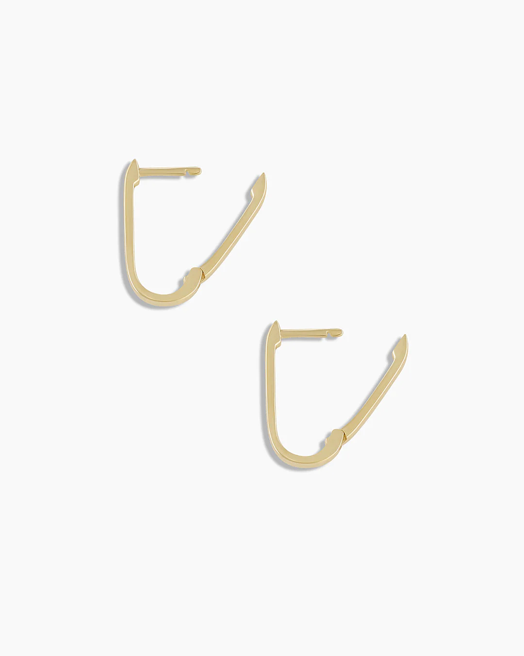 14k Gold Parker Link Huggies - Image 4